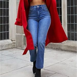 Express NWT Straight Super High Rise Dark Wash